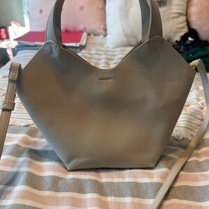 Zara Taupe Faux leather Shoulder Bag